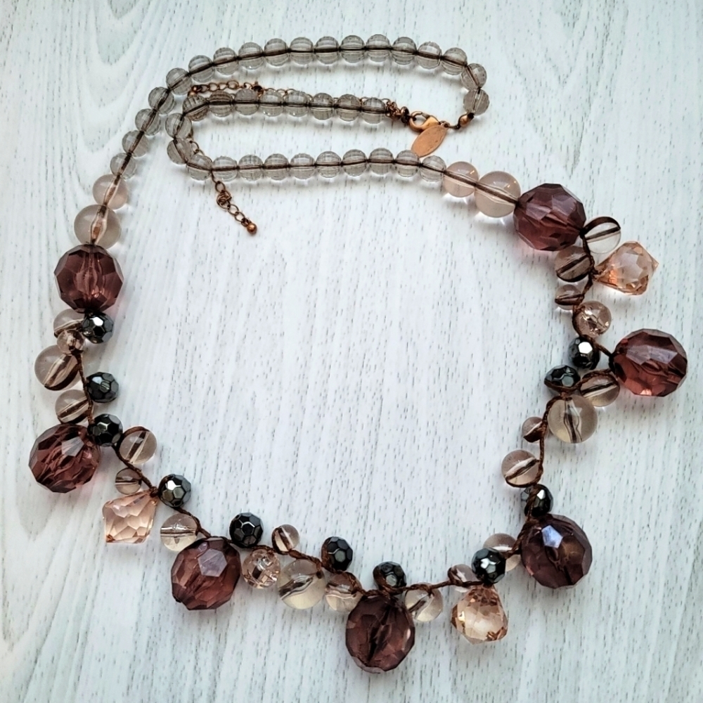 *4 For $25* Avon Mark Multifaceted Necklace Smoky Mix
